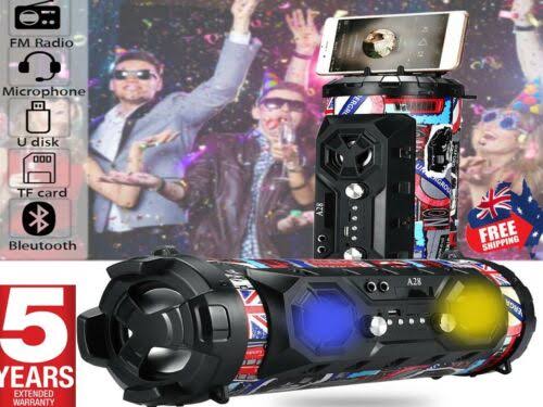 Portable Bluetooth Super Bass Speaker Phone Holder TF FM AUX-in Outdoor Handsfree Headset With Mic Support Smartphone PC