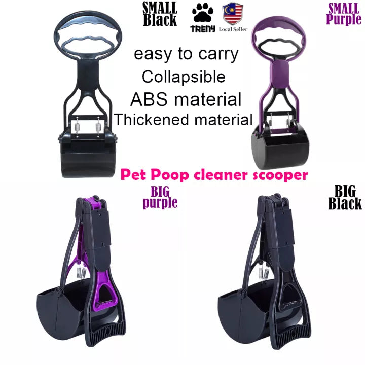 TRENY Long Handle Portable Dog Poop Scoop