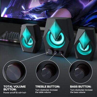 T-Wolf was born and died on USB Wired Bluetooth Computer Speakers Bass Subwoofer Speaker Home Theater System