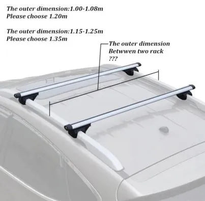 Luggage Carrier / Roof Racks 120cm Maximum weight Recommendation: 100kg