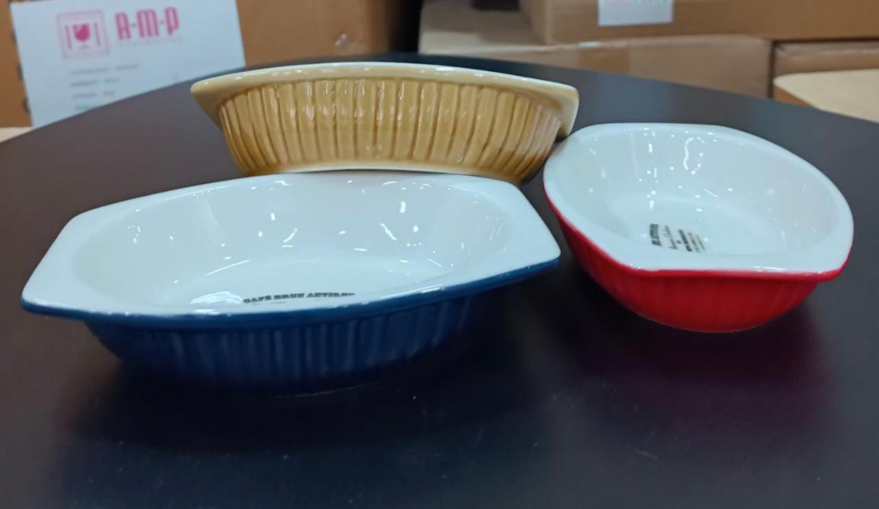4pc Porcelain Baking Dish Set