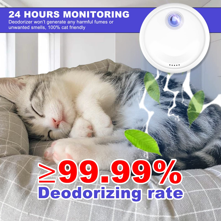 Cat Litter Deodorizer Deodorization Litter Box Odor Eliminator, Rechargeable Dust-Free Litter Genie for Cat Litter Box Shoe Box Kitchen