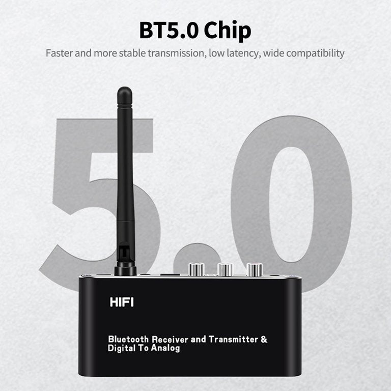 Bluetooth Receiver | Digital Optical Fiber Coaxial to Analog Audio Converter | Bluetooth 5.0 Chip HiFi Sound Quality