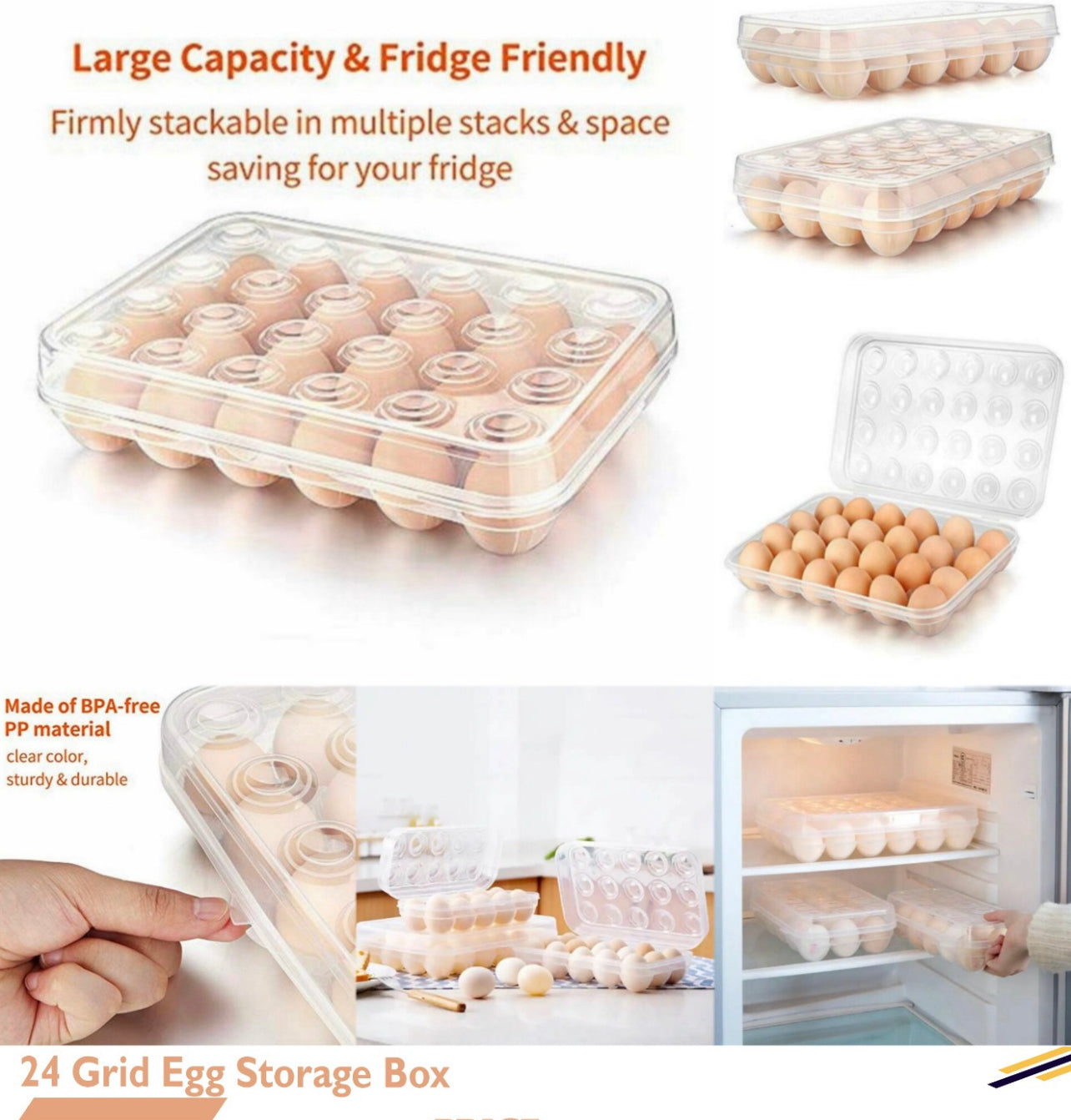 24 Grid Egg Storage Box Megamall Online Store