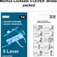 Lever lock set 5L Brass Plated