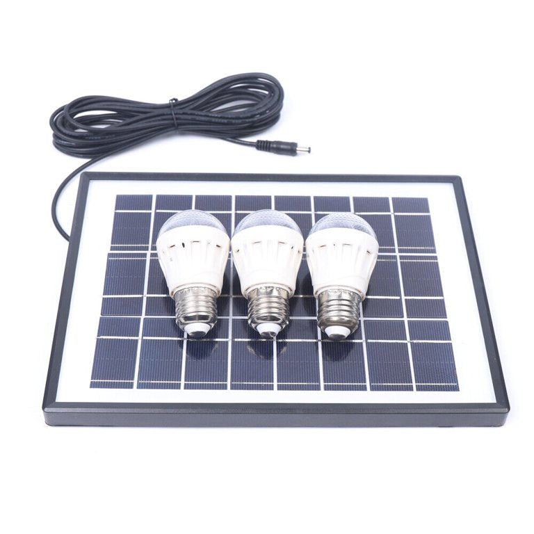 Solar Power Energy Lighting System Kit With 3 LED Lights, 1 Fan & 1 Solar Panel