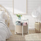 Round Side Table With Storage Basket