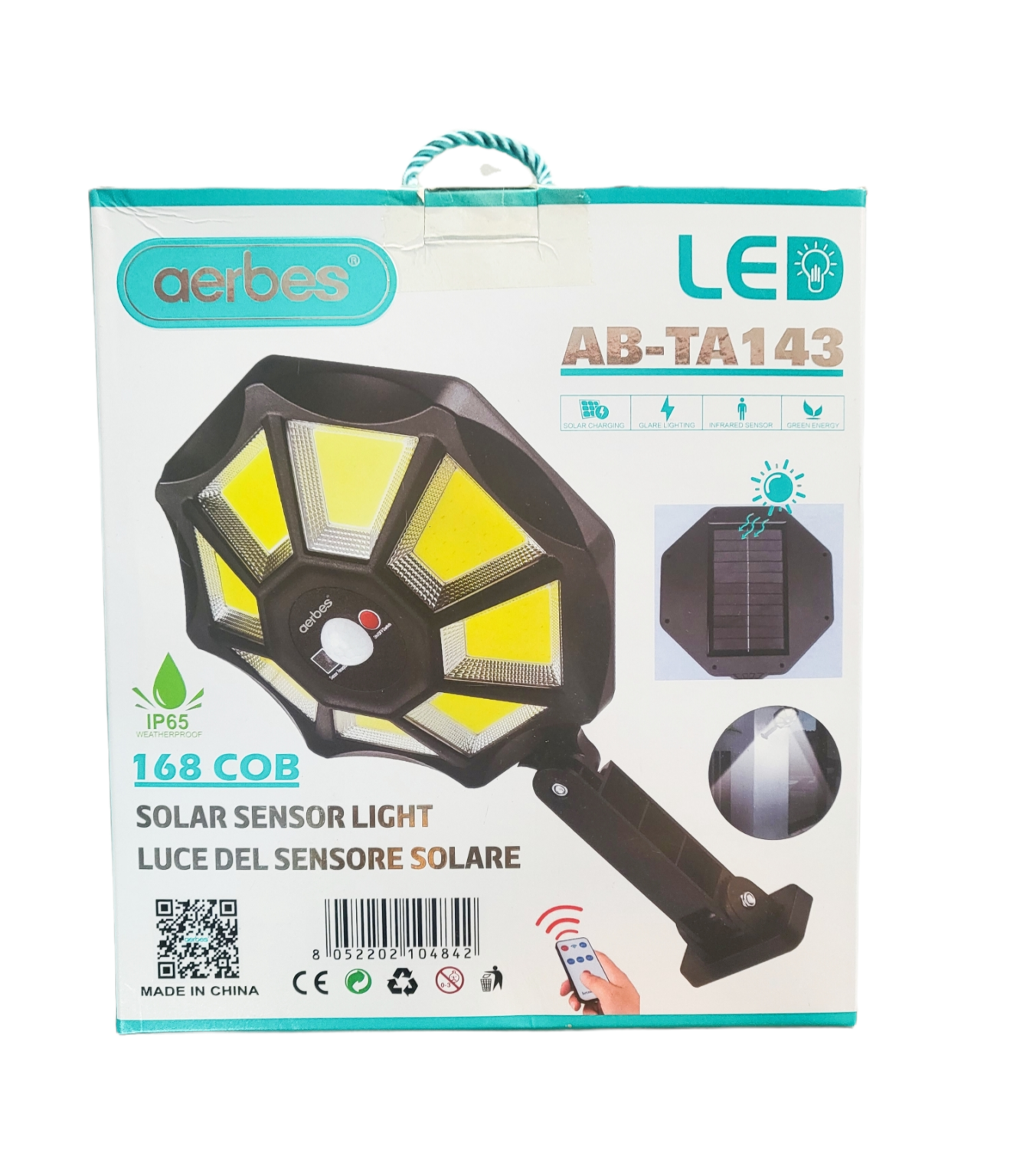Solar 168 COB Sensor Waterproof LED Light