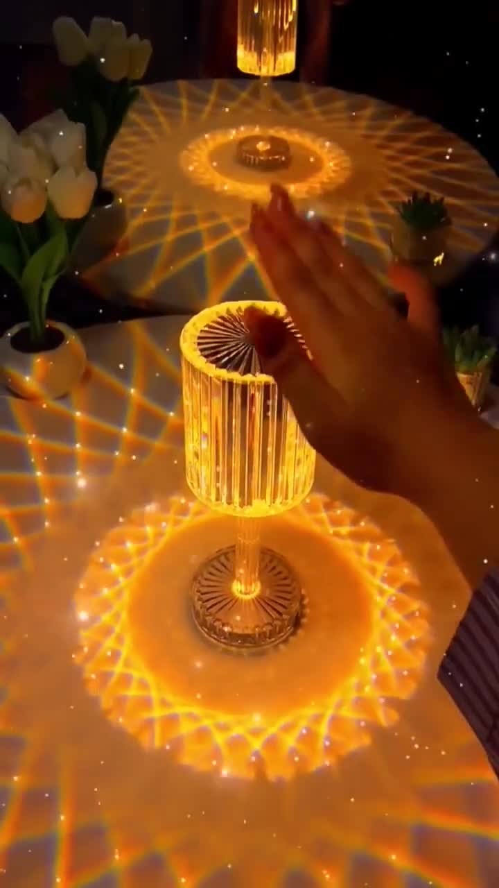 LED Multicolor Crystal Table Lamp