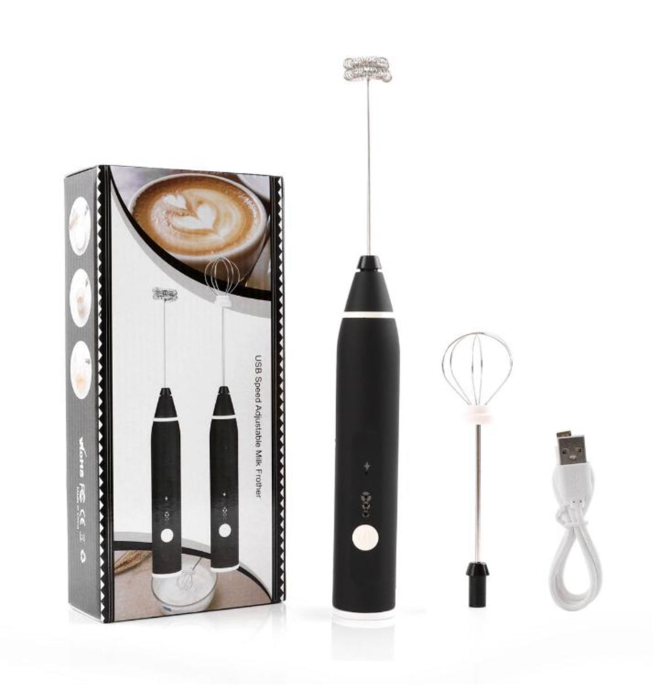 Milk Frother Rechargeable 2-1
