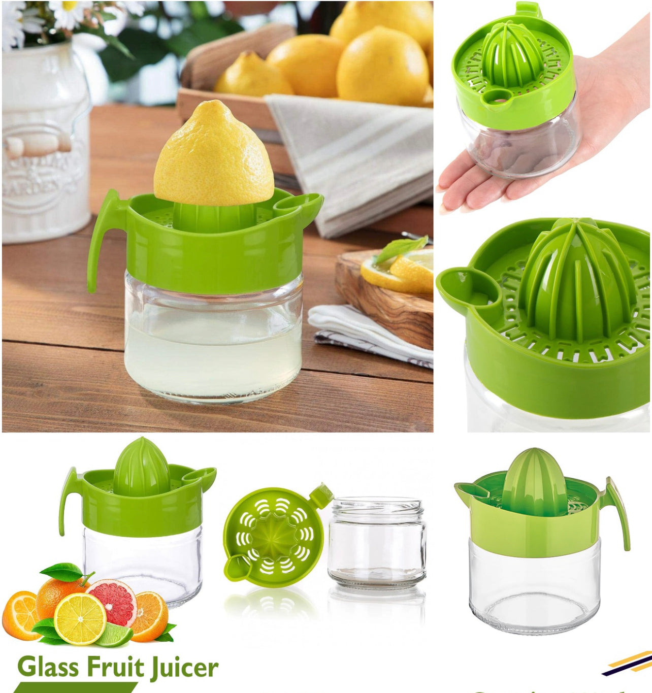 Citrus Juicer Squeezer 300 ml Glass Jar