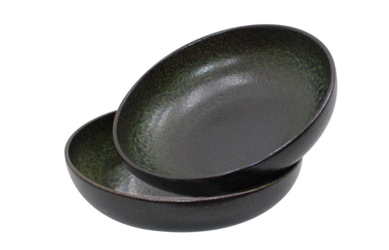 Rustic Stoneware Bowl Set 2pc