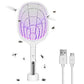 NEW 2 in 1 Electronic Mosquito Swatter and Mosquito Killer Lamp Rechargeable Mosquitoes Trap Lamp & Mosquito Racket Anti-mosquito Household