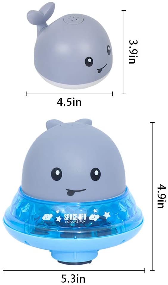 2 in 1 Whale Induction Spray Water And UFO Car Toy