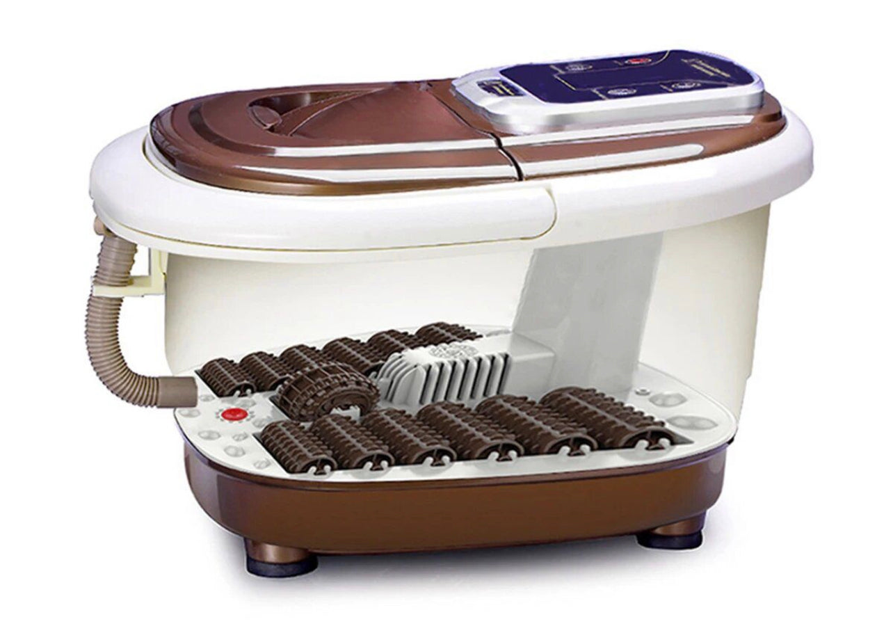 Foot Bath Electric Massager Heat Bubble Vibration Water