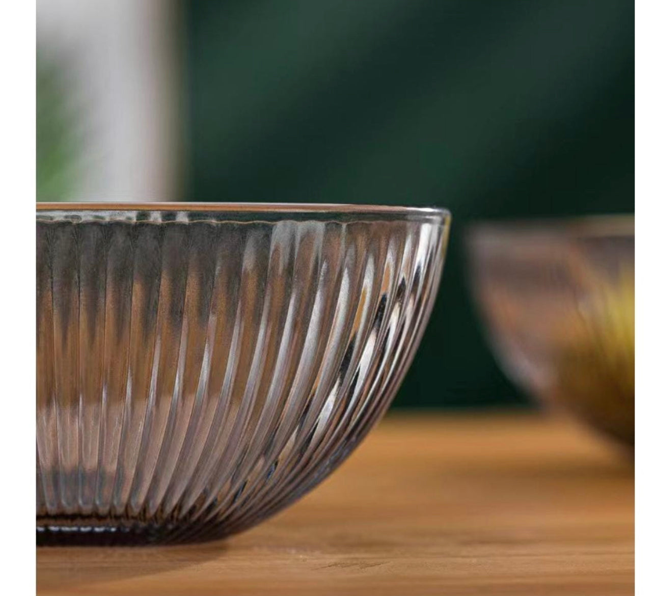 Lead-Free Glass Salad Bowl Set 6pc