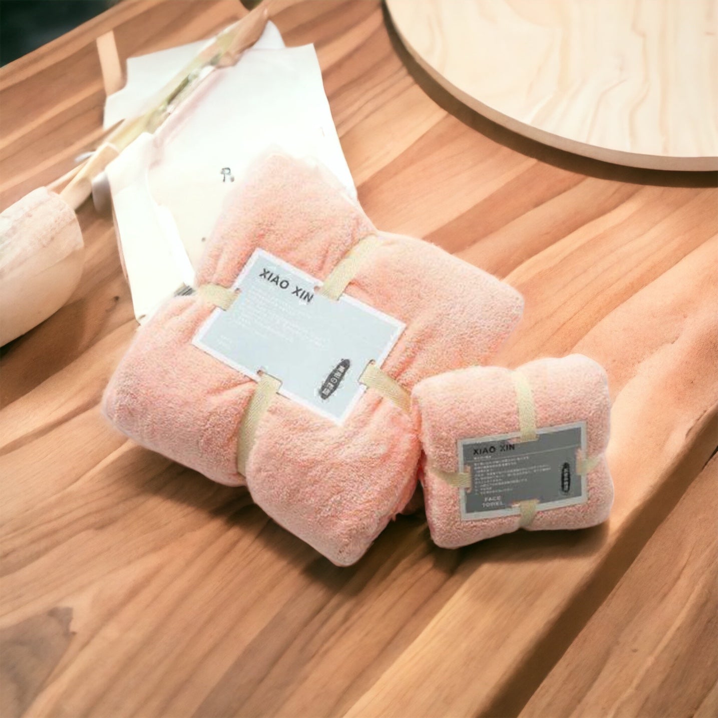 Bath Towel and Hand Towel 2 Pcs Gift set Coral Fleece