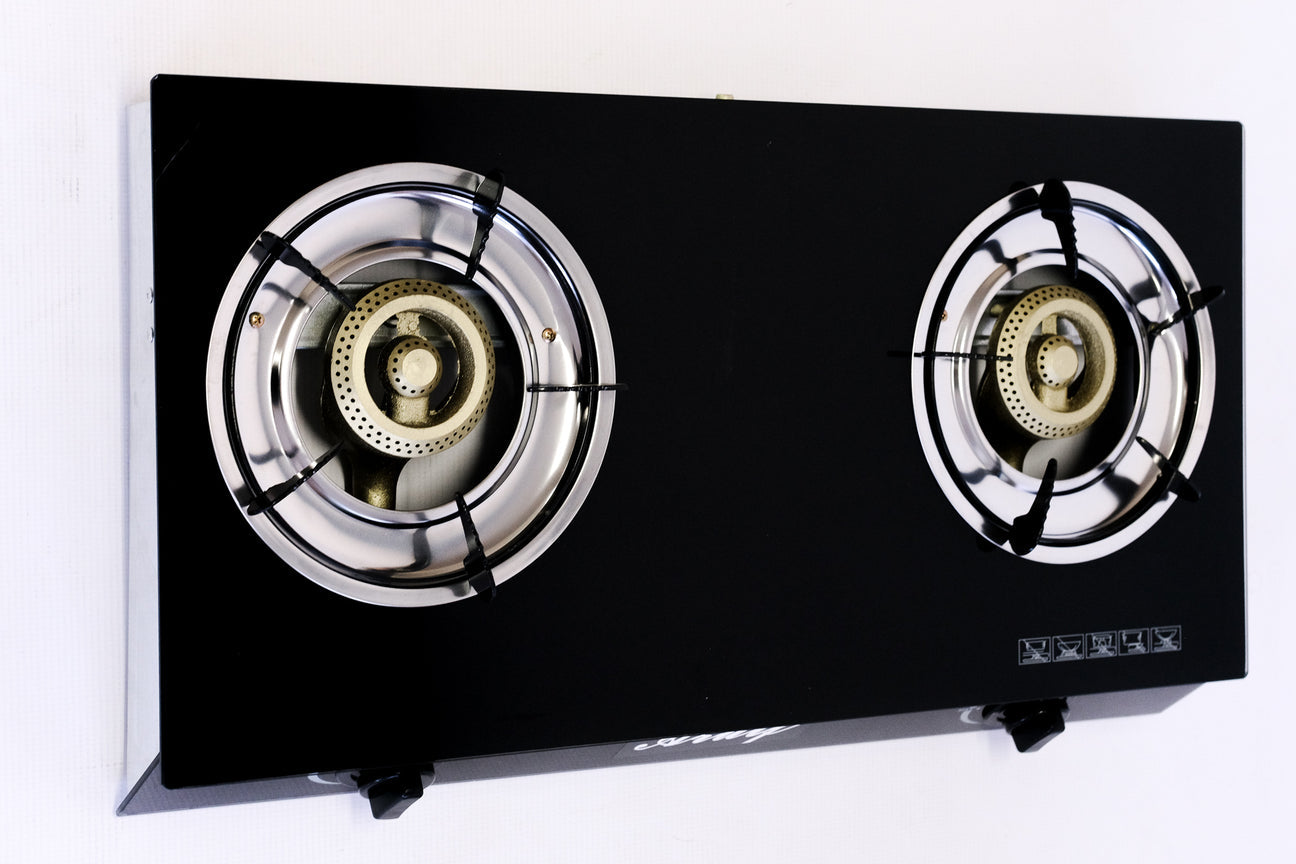 ARUIF 2 BURNER TEMPERED  GLASS GAS STOVE RH-2002