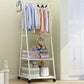 Clothes Rack on Wheels, Stainless Steel Rolling Garment Rack with with 2-Tier