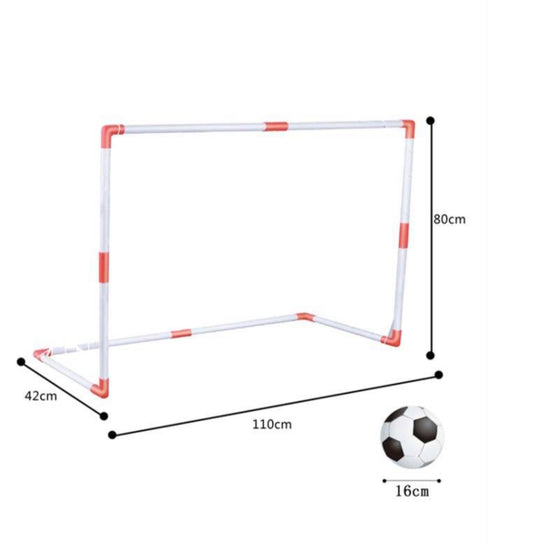 Football Soccer 110cm Goal Post, Net, Ball & Pump Set for Kids