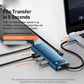 Baseus Metal Gleam Series 6-in-1 Multifunctional Type-C HUB Docking Station(Blue)