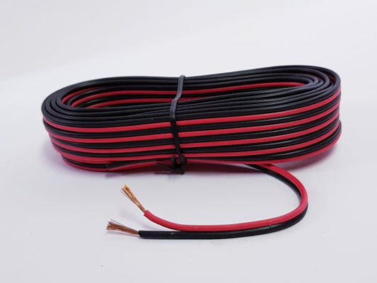 SPEAKER CABLE twin flex (5M) Red/Black 0.5mm ripcord