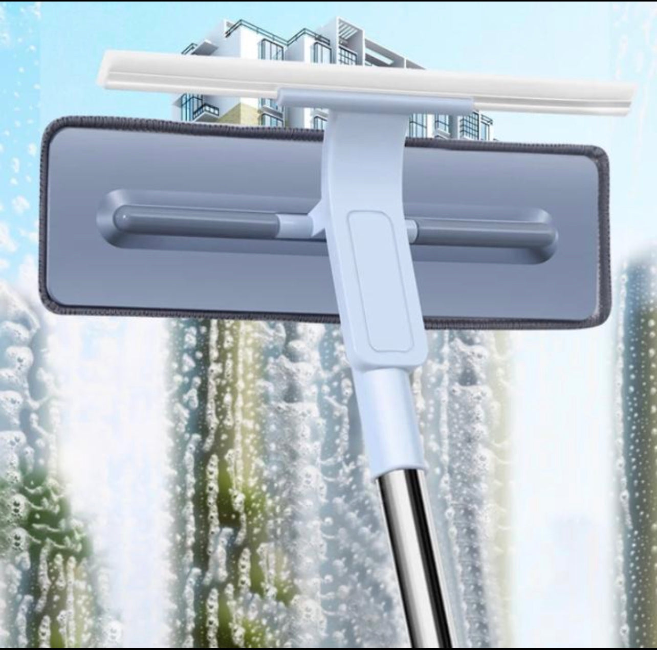 Telescopic Rod Window Cleaner Long Handle Cleaning Brush Mop For Washing Windows Bendable Glass Wiper Home Cleaning Tools