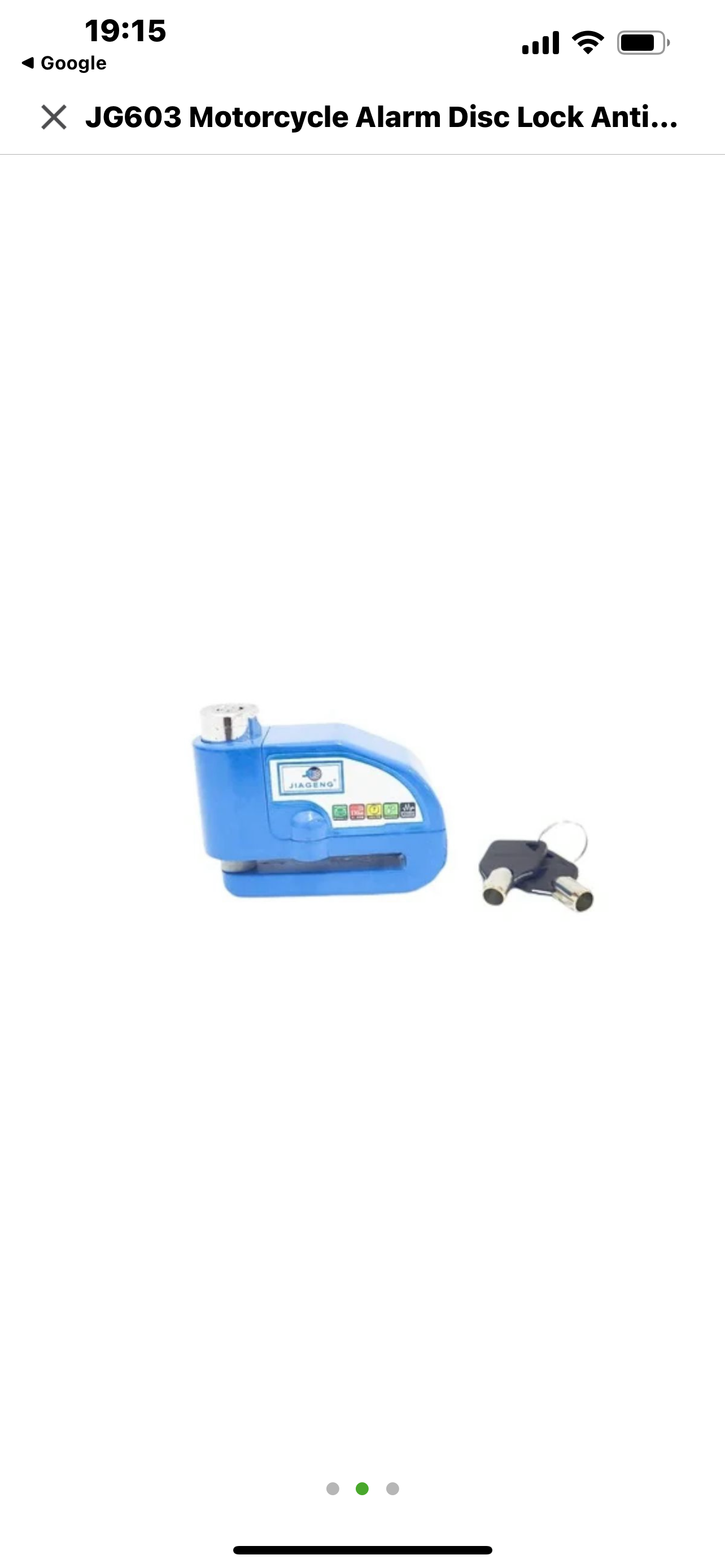 Motorcycle Alarm DiskLock Anti-Theft