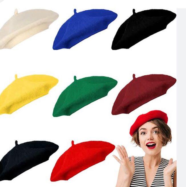 Beret Hats Women Winter French Hat Girls Solid Color Fashion Autumn Winter Beret