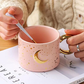 Ceramic Mug Golden Moon And Sun Design