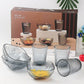 Glass Bowl & Cup Set 6pc