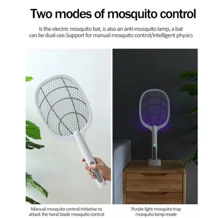 NEW 2 in 1 Electronic Mosquito Swatter and Mosquito Killer Lamp Rechargeable Mosquitoes Trap Lamp & Mosquito Racket Anti-mosquito Household