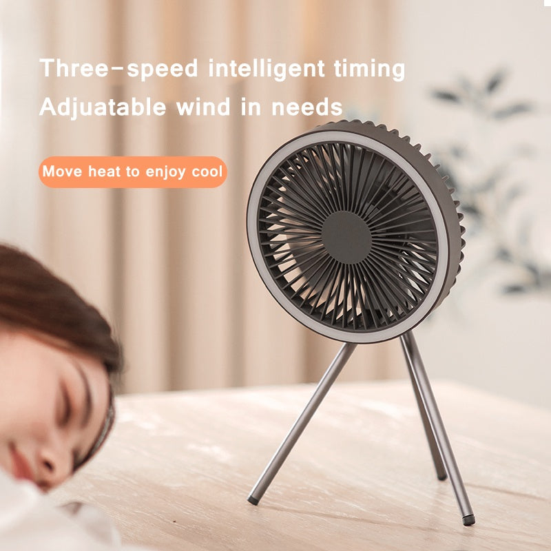 Rechargeable Desk Fan 7inch with Light