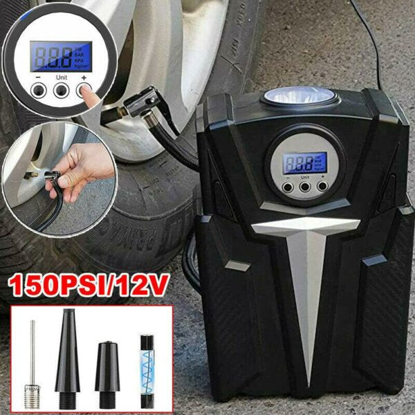 Portable Car Air Pump Compressor For Motorcycles Bicycles And Car Accessories 12V