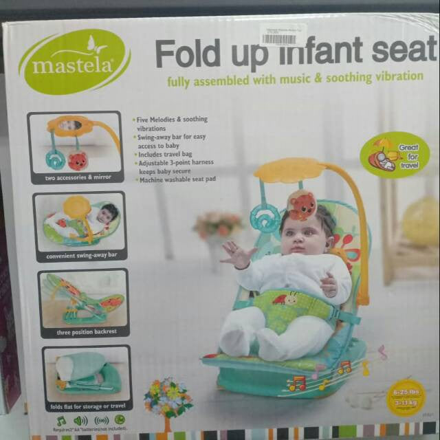 Mastela Fold Up Infant Seat + Toys