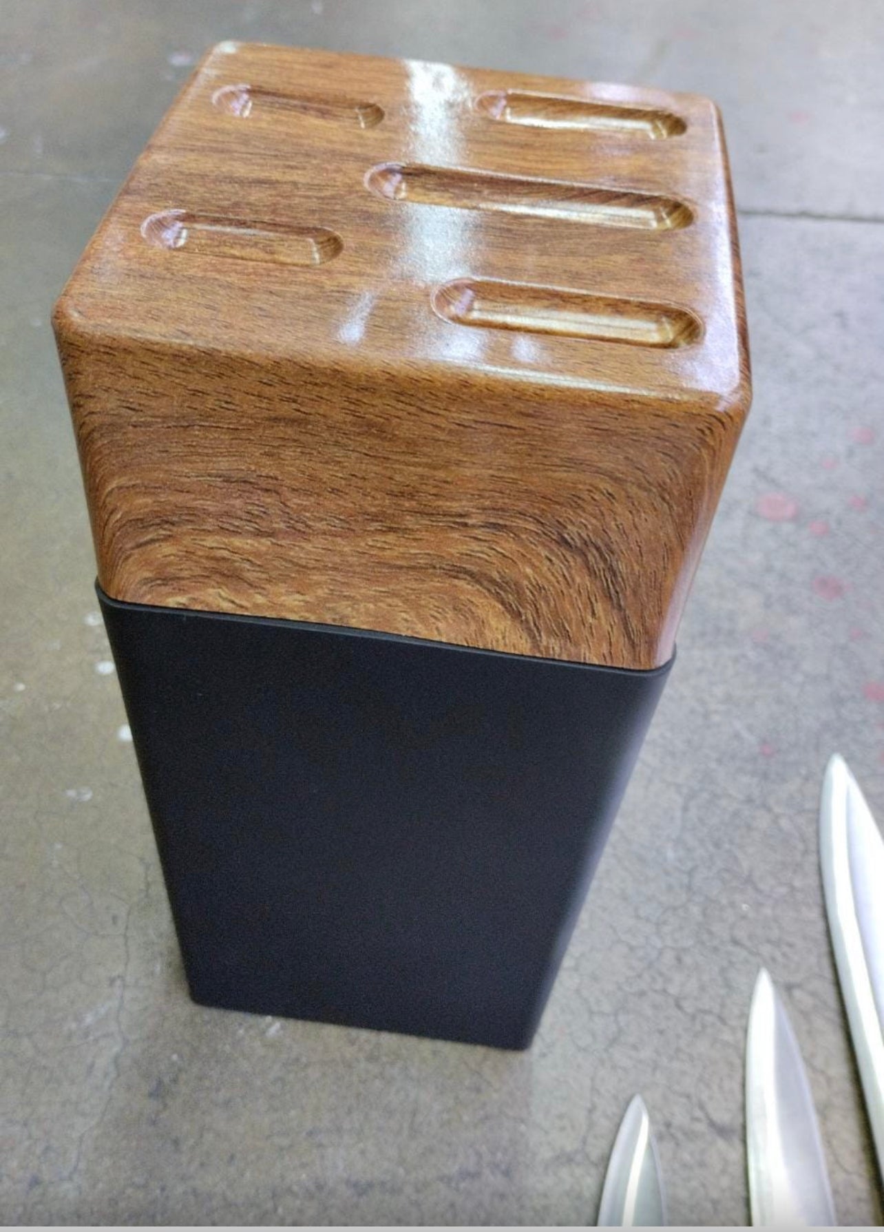 Stainless Steel Kitchen Knife Set Wood Handle 5pc With Wooden Block