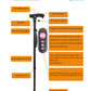 Multifunction Walking Stick- LED,FM Radio,Alarm…