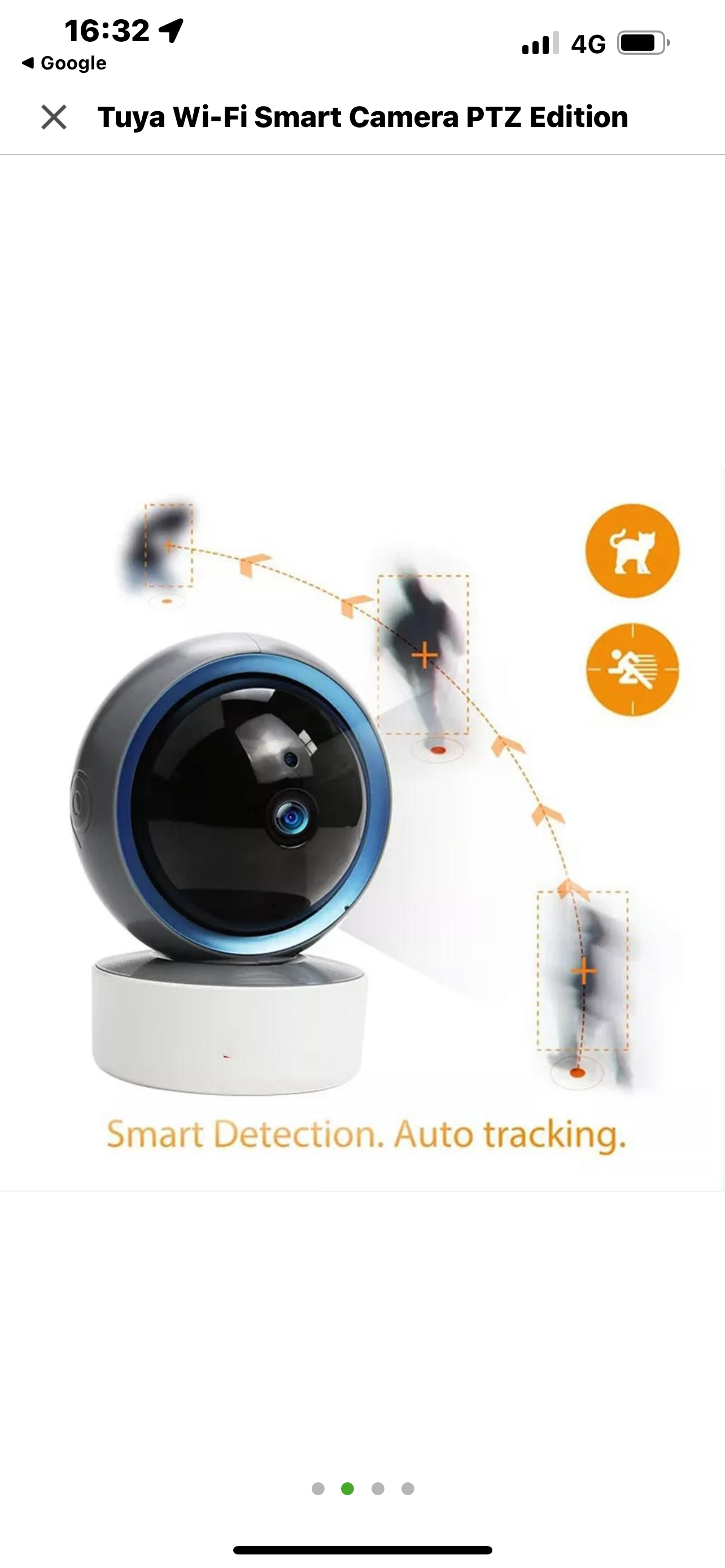 Tuya IP WiFi Auto tracking Camera smart home cctv security Baby Monitor 355 degree rotation full view angle 1080P Resolution night vision 2 way audio