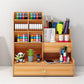 Wooden Desk Organizer Storage Box Modern Student Desktop Pen Rack Office Supplies Multi-functional Large-capacity Creative