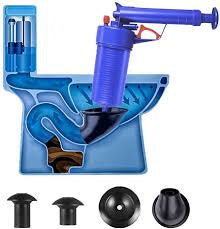 Sewer Cleaner High Pressure Air Drain Toilet Cleaner Sink Pipe Hair Remover Drill Plunger Tool Kitchen Cleaning Tools Set