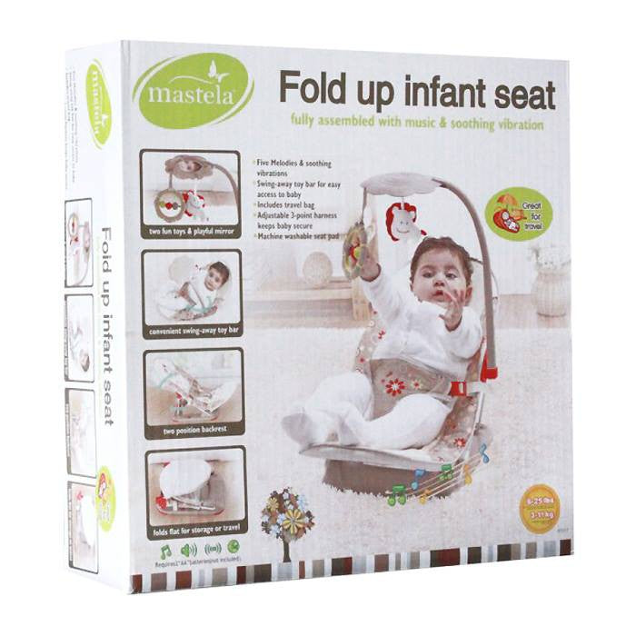 Mastela Fold Up Infant Seat + Toys