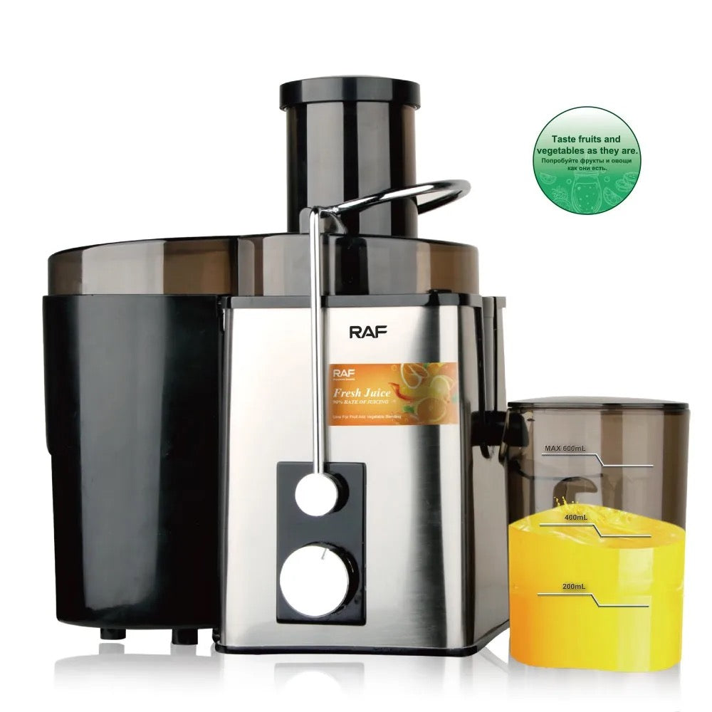 RAF R2817R Electric Juicer Food Grade Stainless Steel Big Feeding Mouth Portable Juice Extractor