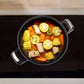 Japanese Deep Frying Pot with Glass Lid Frying Basket 304 Stainless Steel Kitchen Tempura