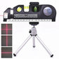 Laser Levels 4 in 1 Cross Projects Vertical Horizontal Lasers Ruler Adjusted Accurate 2 Lines with Tripod Optical Instruments