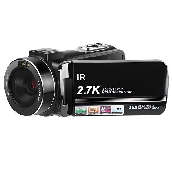 Digital Video Camera 36MP 2.7K Night Vision Camera 16X Digital Zoom 3.0" Screen