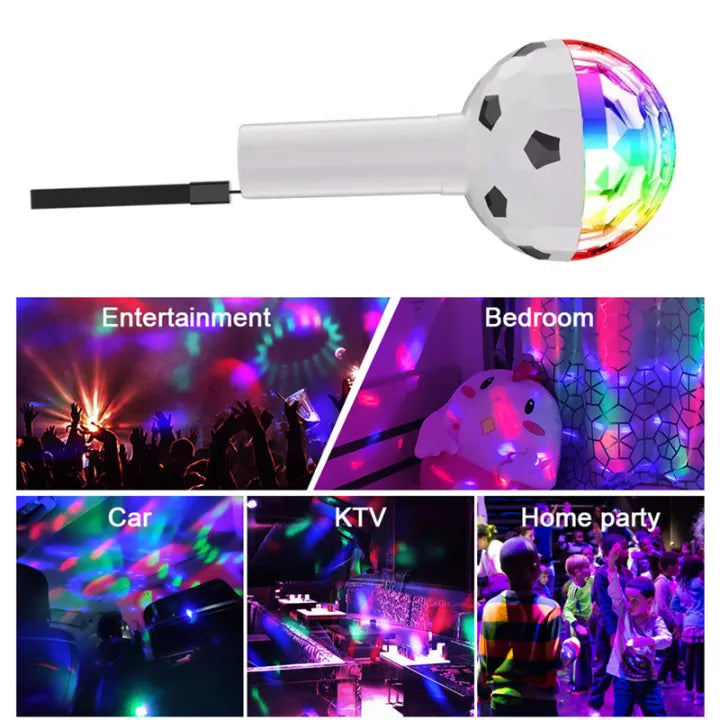 Rechargeable USB LED Football bulb ball Magic ball lamp Music lamp karaoke DJ disco ballroom Multiple colors