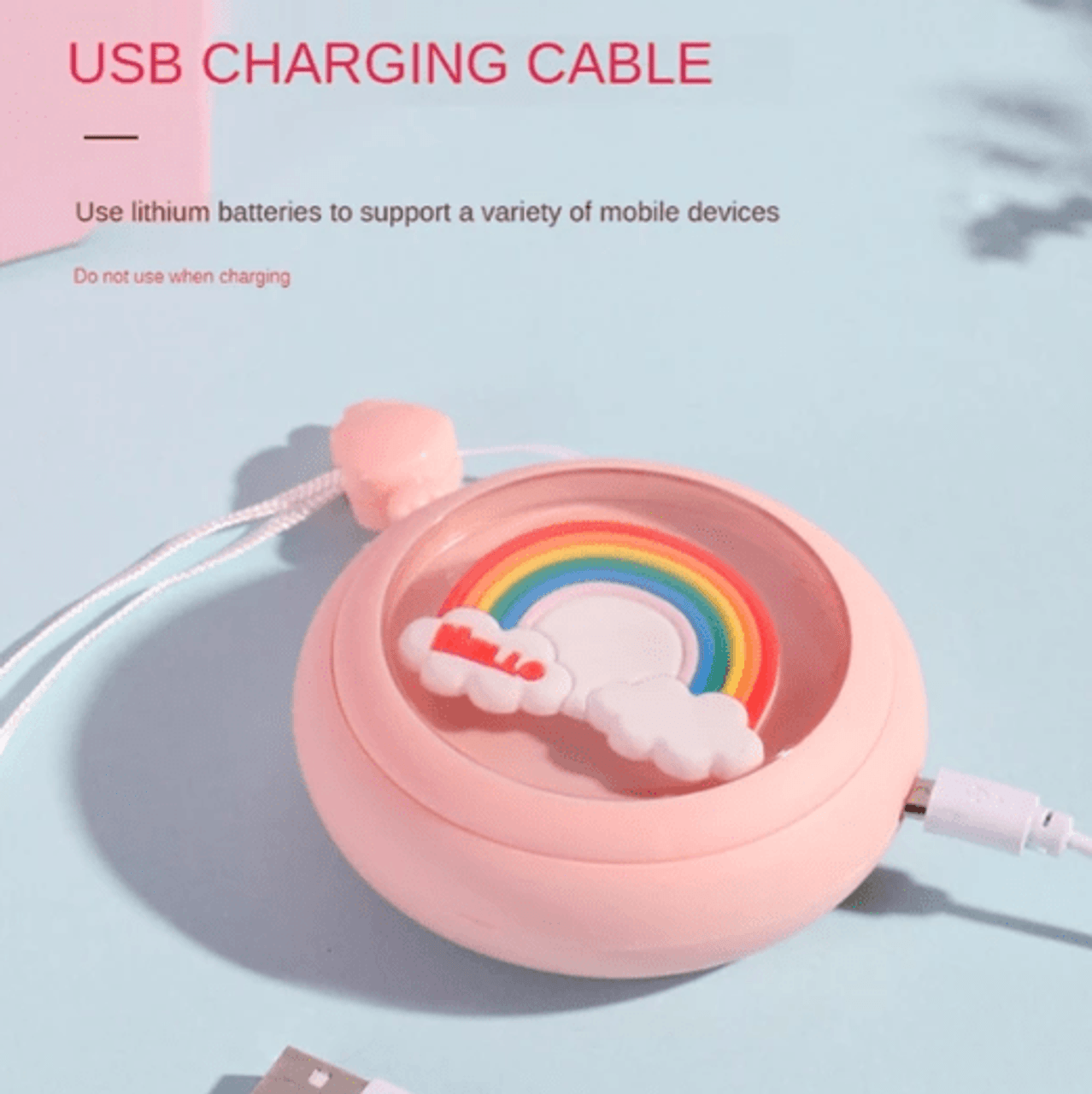 Mini Portable USB Rainbow Hand Warmer