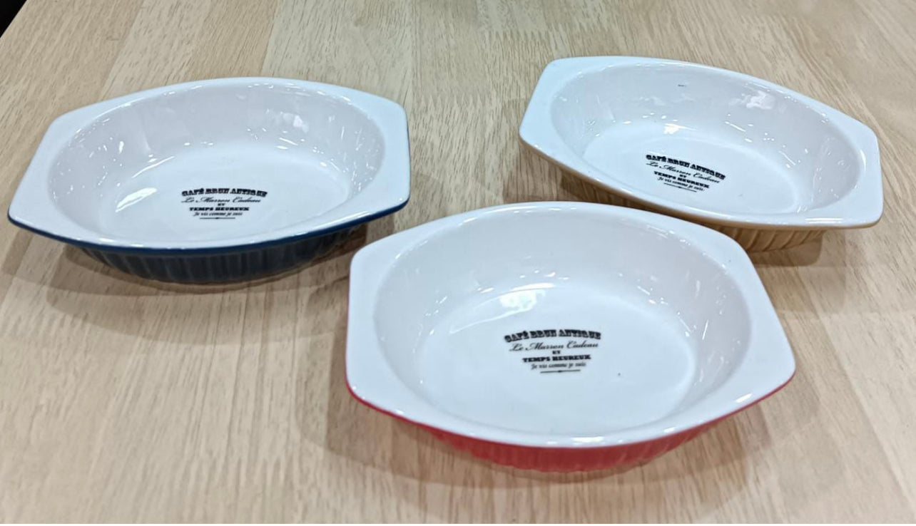 4pc Porcelain Baking Dish Set