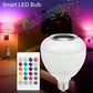 Smart LED RGB Bluetooth Speaker Bulb 12W E27 Multi Color Changing Light Bulb with Remote Control