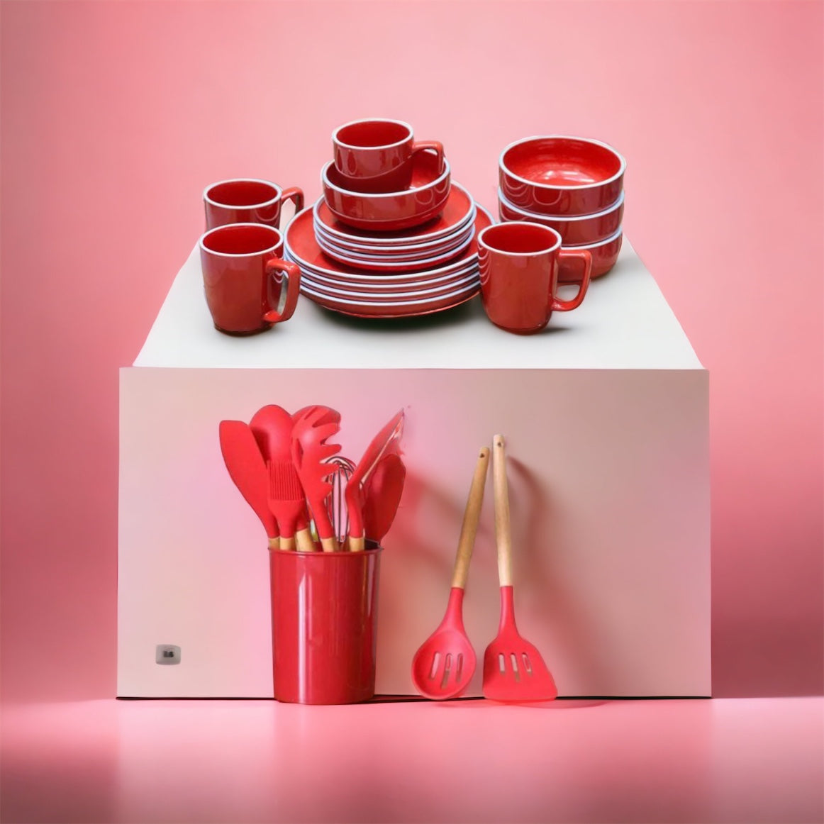 Kitchen Combo Dinner Set & Utensil Set